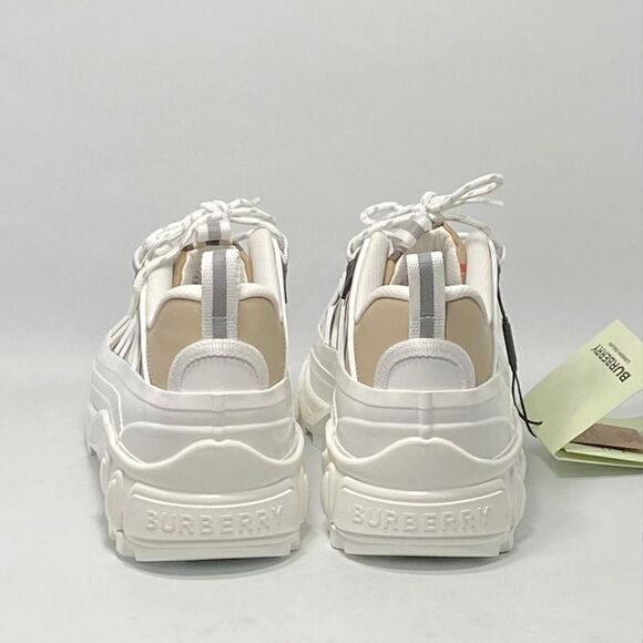 Burberry Arthur Vintage Check Cotton & Leather Sneakers size 41 - Picture 5 of 12